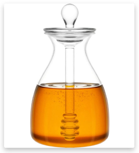 Mkono Honey Pot Glass Honey Jar