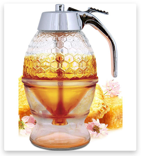 Glass Honey Dispenser Container Hunnibi