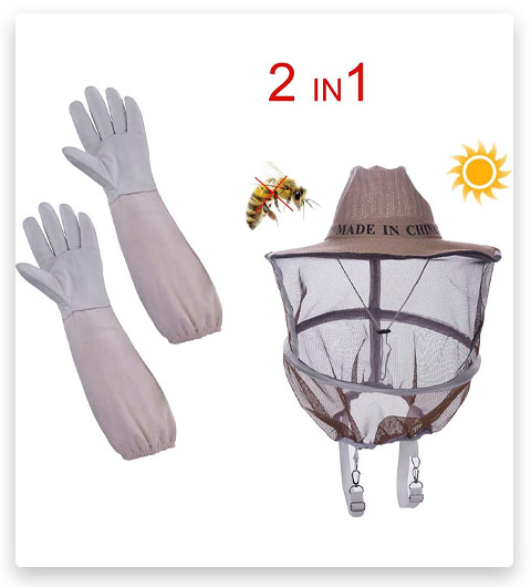 Sunflower 2 in 1 Beekeeper Protection Hat and Veil