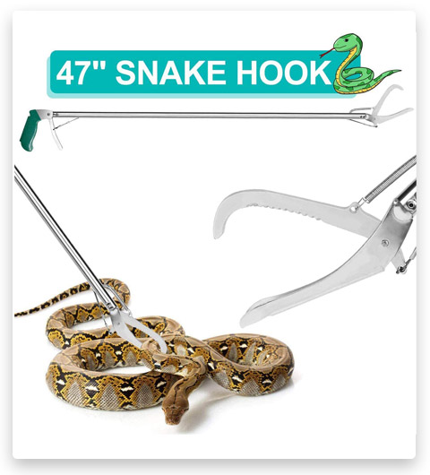 GYORGKSHI 47" Lock Design Snake Tongs