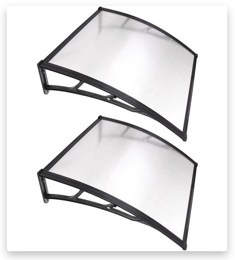 Yescom 2 Sets Outdoor Clear Door Window Awning