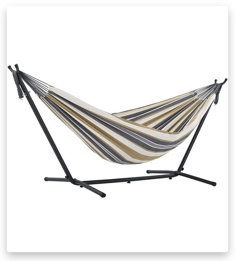 Vivere Double Cotton Hammock with Stand