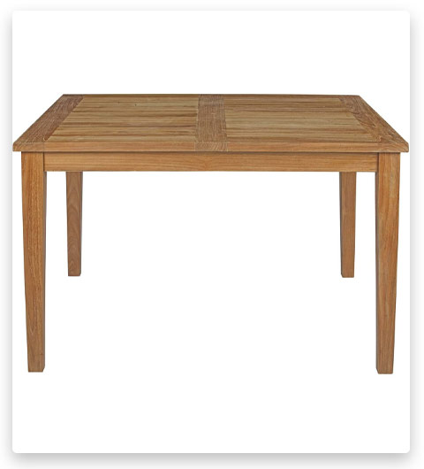 Modway Teak Wood Outdoor Patio Dining Table